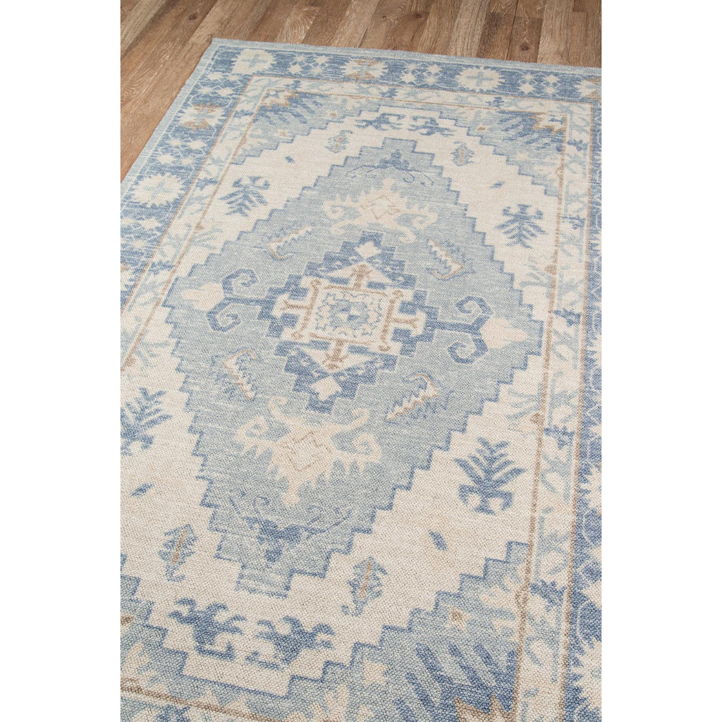 Momeni Anatolia ANA-1 Blue Indoor Rectangle Area Rug - Stylish Machine Made Rug with Modern Tribal Design Made of High Quality Wool &amp; Nylon