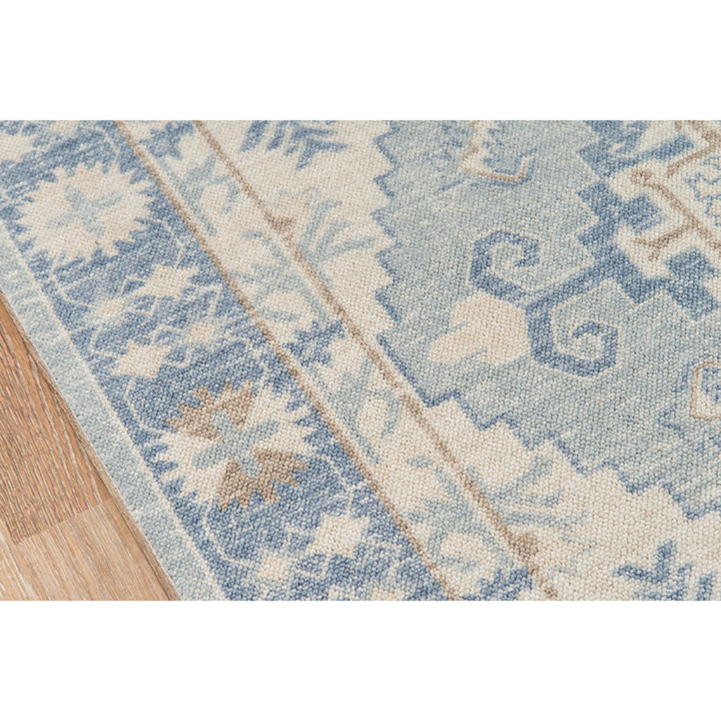 Momeni Anatolia ANA-1 Blue Indoor Rectangle Runner - Stylish Machine Made Rug with Modern Tribal Design Made of High Quality Wool & Nylon-