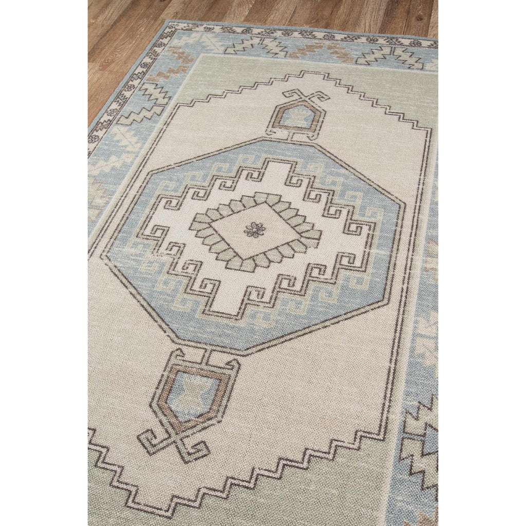 Momeni Anatolia ANA-2 Light Blue Indoor Rectangle Area Rug - Trendy Machine Made Rug with Modern Tribal Design Made of High Quality Wool &amp; Nylon