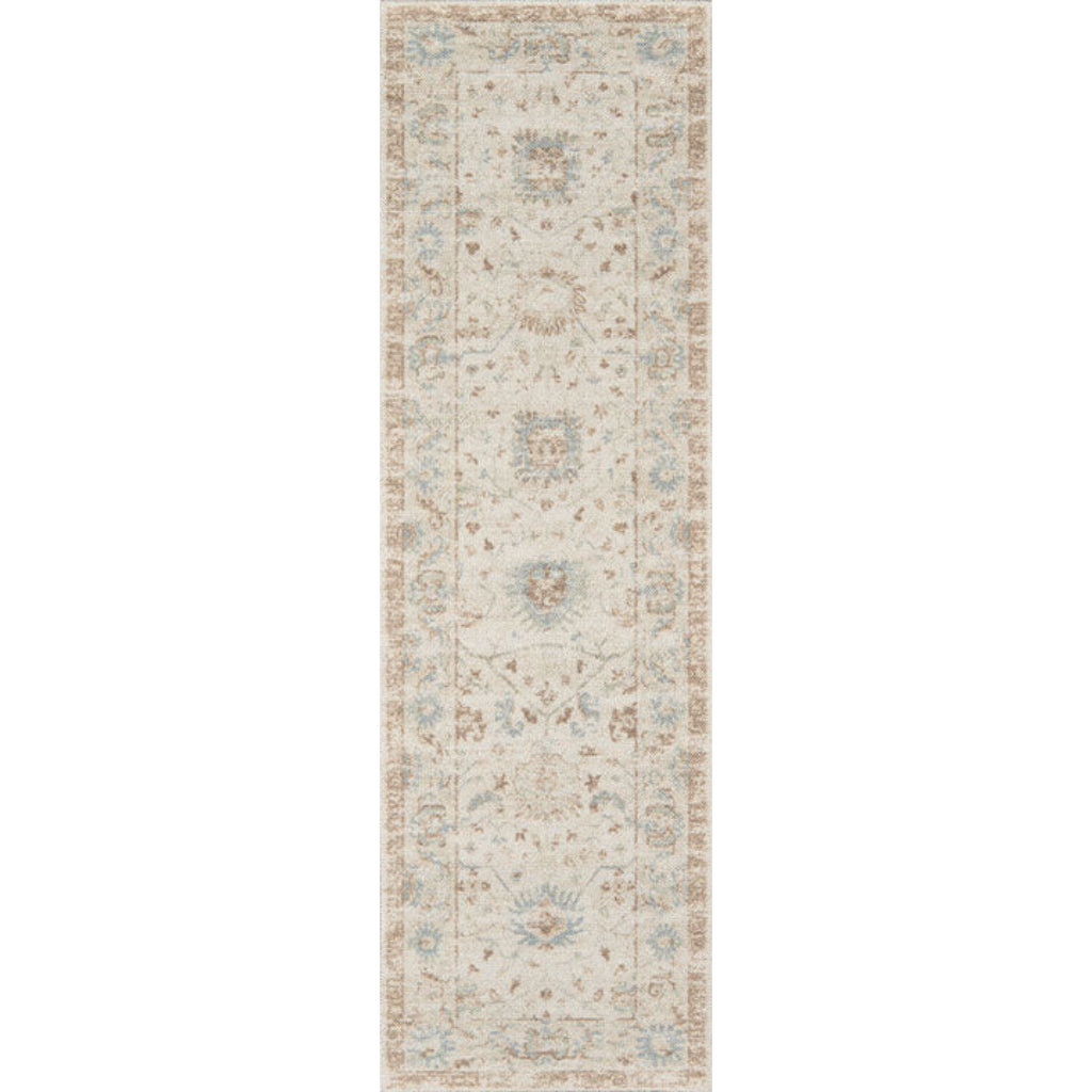 Momeni Anatolia ANA-5 Beige Indoor Rectangle Runner - Premium Machine Made Rug with Traditional Floral Design Made of High Quality Wool &amp; Nylon