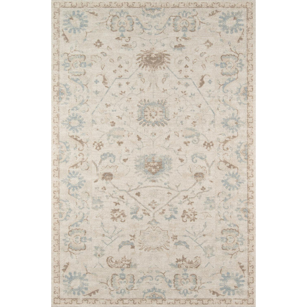 Momeni Anatolia ANA-5 Beige Indoor Rectangle Area Rug - Premium Machine Made Rug with Traditional Floral Design Made of High Quality Wool & Nylon-
