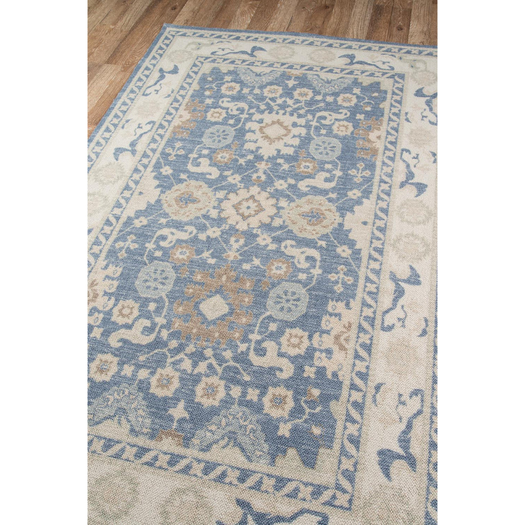 Momeni Anatolia ANA-7 Light Blue Indoor Rectangle Area Rug - Comfortable Machine Made Rug with Traditional Floral Design Made of High Quality Wool &amp; Nylon