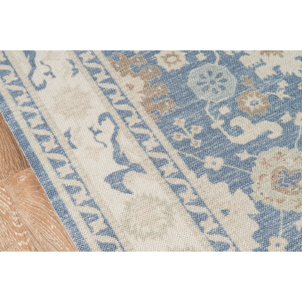 Momeni Anatolia ANA-7 Light Blue Indoor Rectangle Runner - Comfortable Machine Made Rug with Traditional Floral Design Made of High Quality Wool & Nylon-