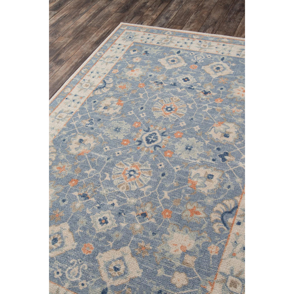 Momeni Anatolia ANA-8 Blue Indoor Rectangle Area Rug - Cozy Machine Made Rug with Traditional Floral Design Made of High Quality Wool &amp; Nylon