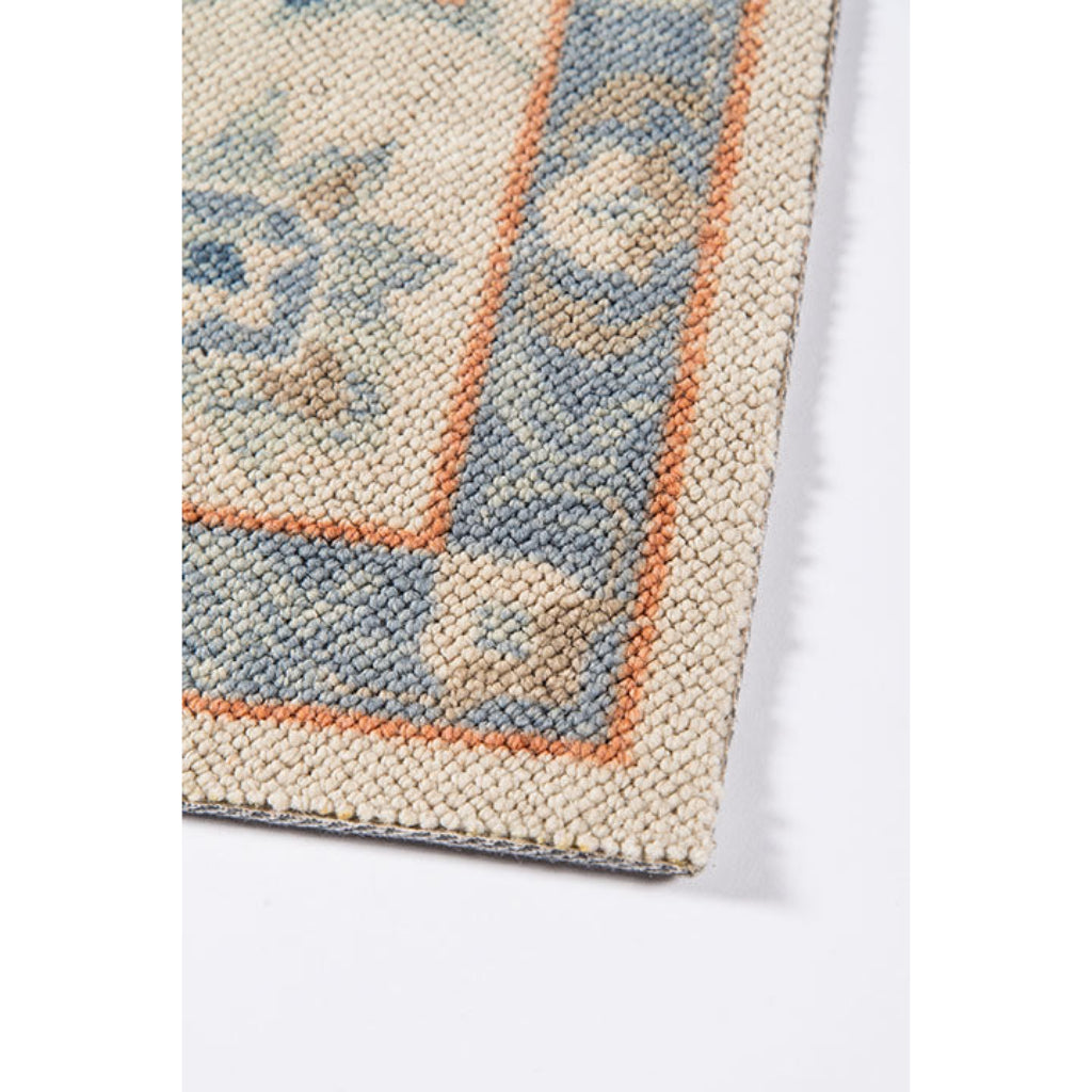 Momeni Anatolia ANA-8 Blue Indoor Rectangle Area Rug - Cozy Machine Made Rug with Traditional Floral Design Made of High Quality Wool &amp; Nylon