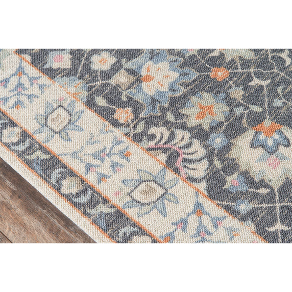 Momeni Anatolia ANA-8 Charcoal Indoor Rectangle Area Rug - Elegant Machine Made Rug with Traditional Floral Design Made of High Quality Wool &amp; Nylon