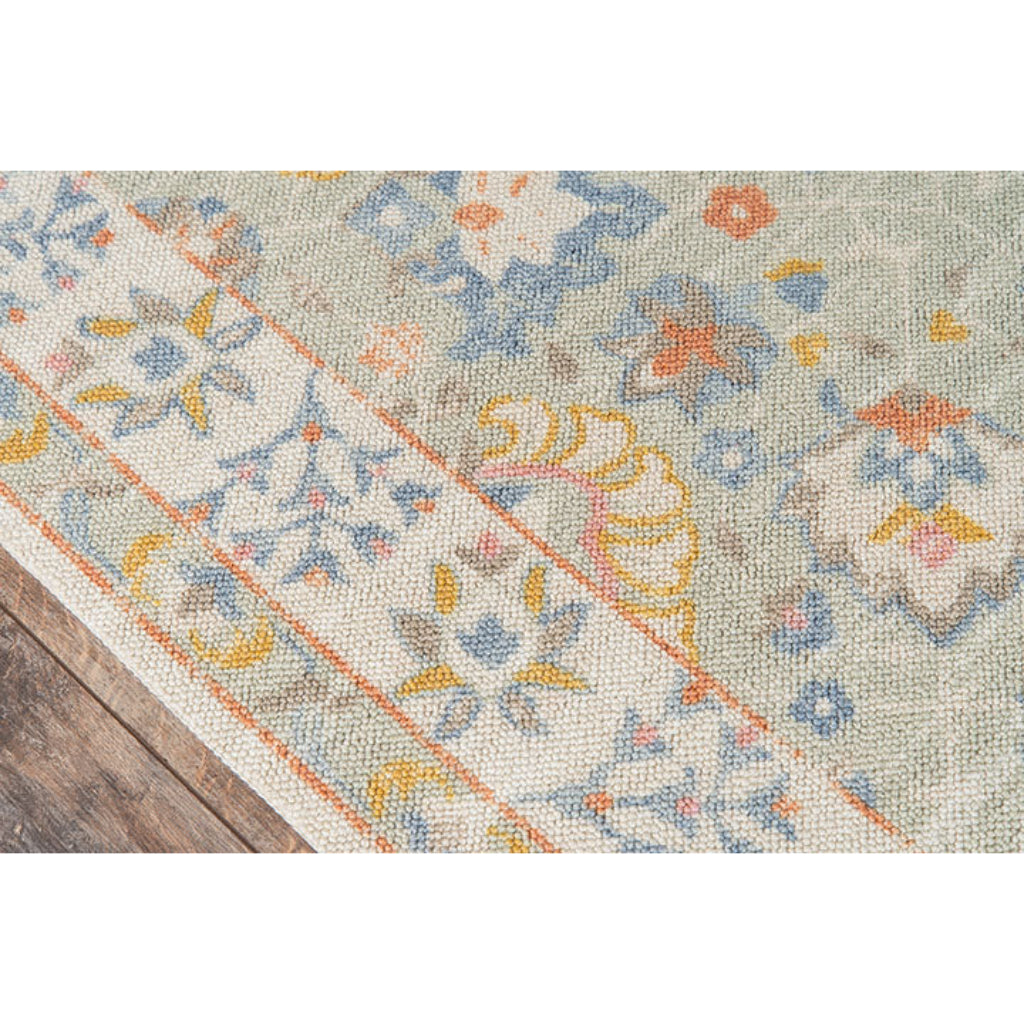 Momeni Anatolia ANA-8 Light Blue Indoor Rectangle Runner - Stylish Machine Made Rug with Traditional Floral Design Made of High Quality Wool &amp; Nylon