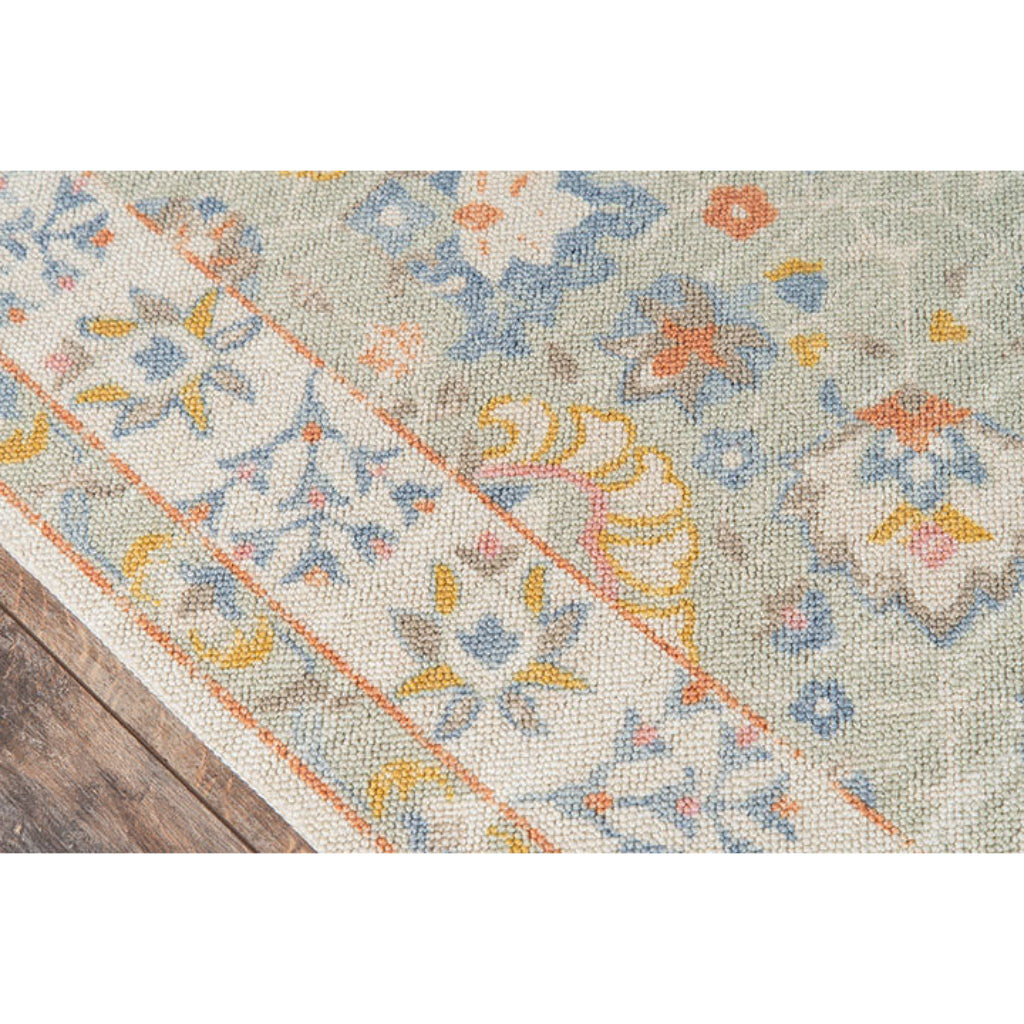 Momeni Anatolia ANA-8 Light Blue Indoor Rectangle Area Rug - Stylish Machine Made Rug with Traditional Floral Design Made of High Quality Wool &amp; Nylon