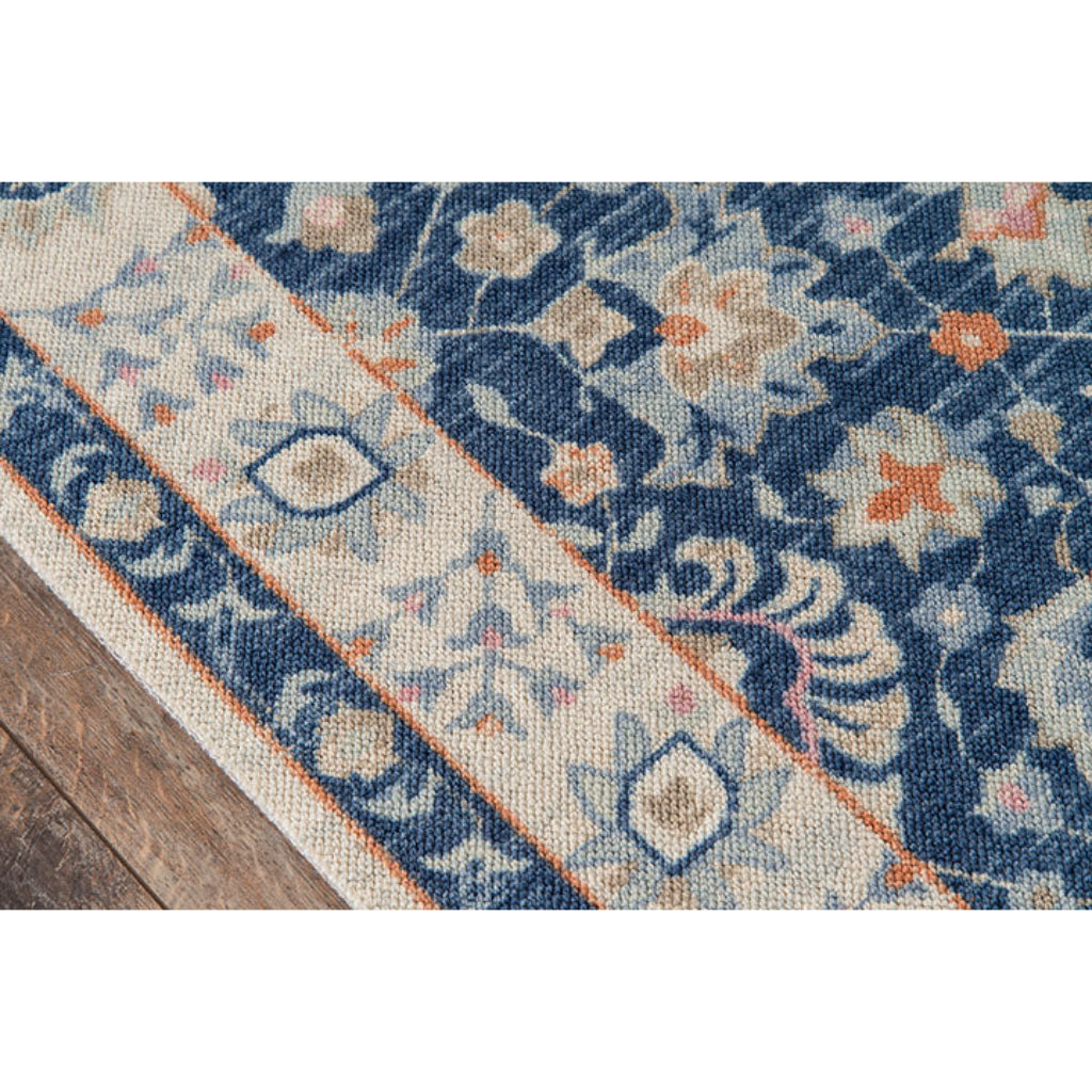 Momeni Anatolia ANA-8 Navy Indoor Rectangle Runner - Trendy Machine Made Rug with Traditional Floral Design Made of High Quality Wool & Nylon-