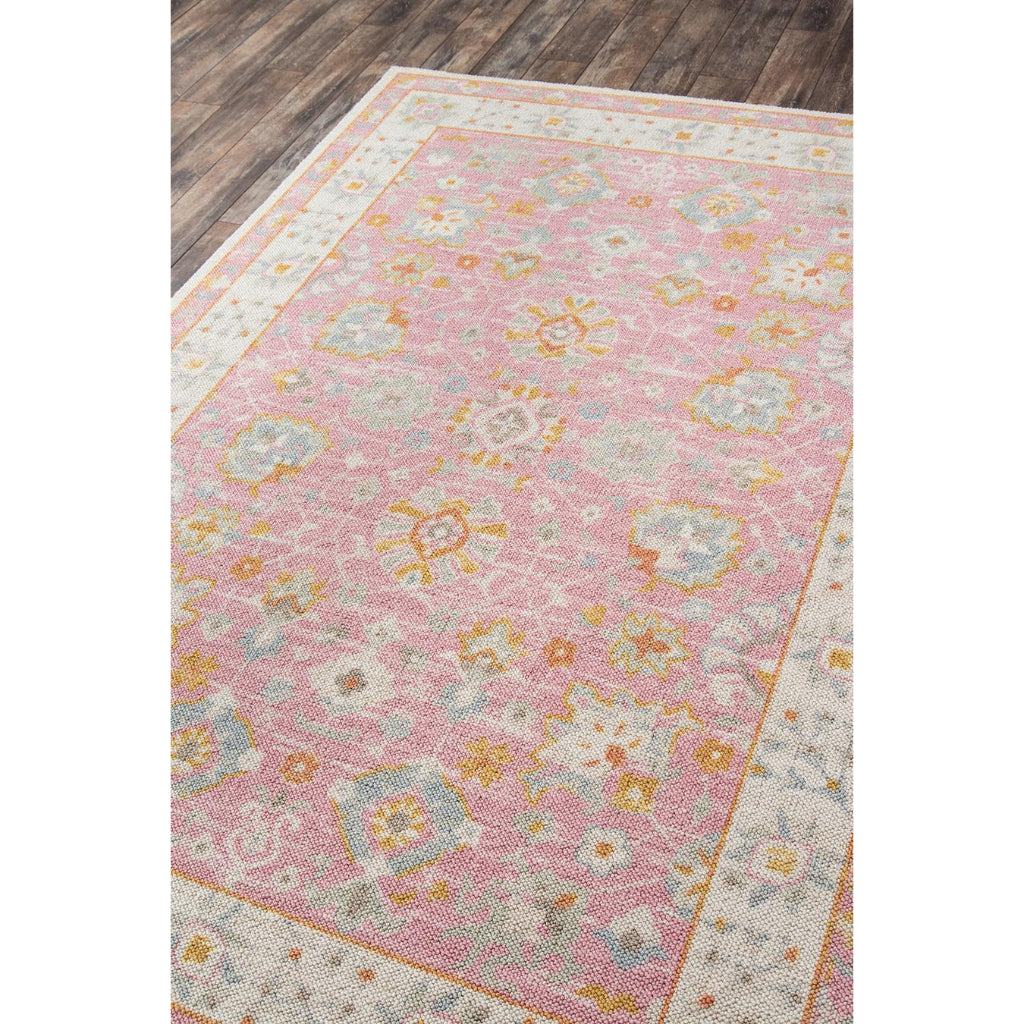 Momeni Anatolia ANA-8 Pink Indoor Rectangle Area Rug - Vibrant Machine Made Rug with Traditional Floral Design Made of High Quality Wool &amp; Nylon