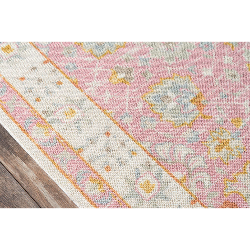 Momeni Anatolia ANA-8 Pink Indoor Rectangle Runner - Vibrant Machine Made Rug with Traditional Floral Design Made of High Quality Wool & Nylon-