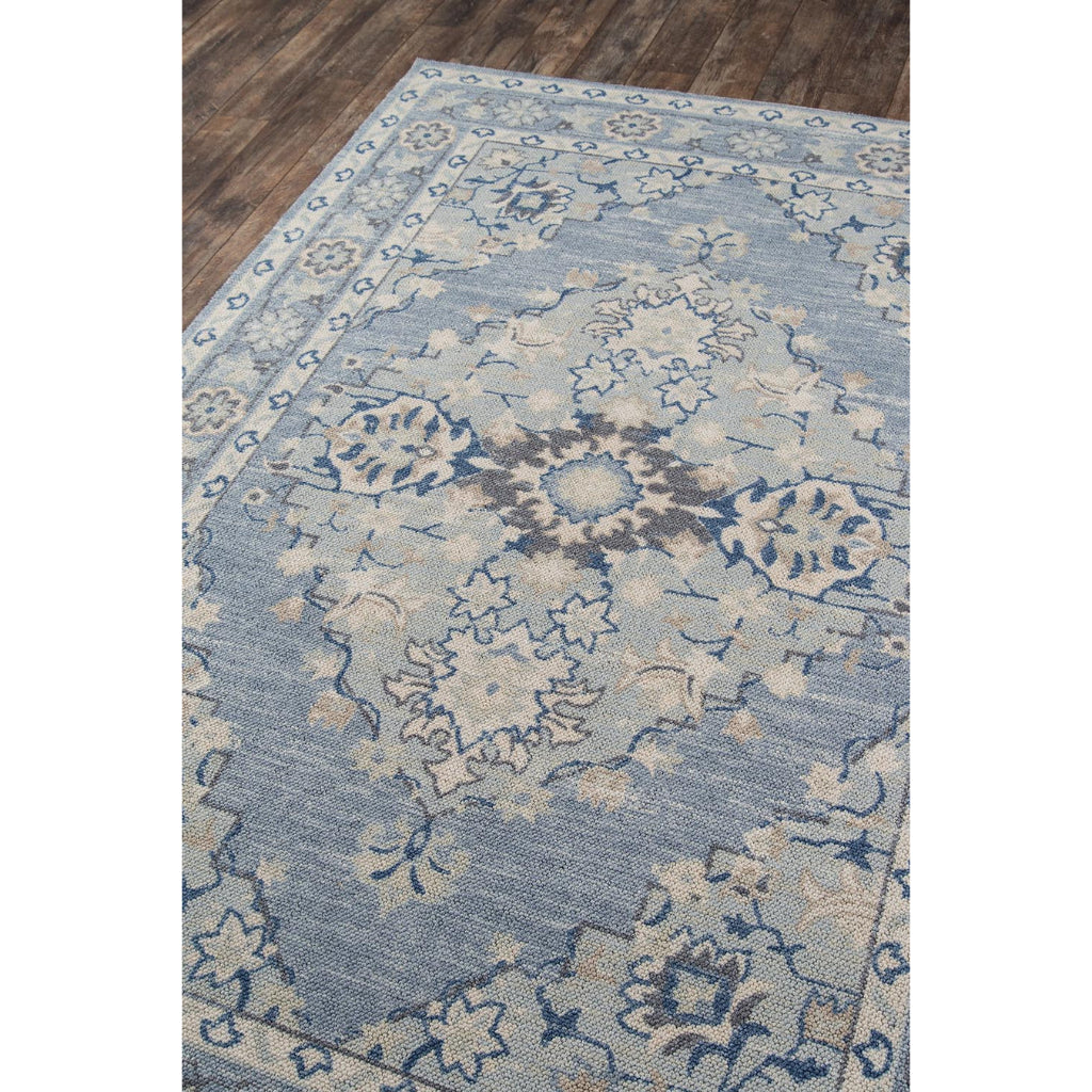 Momeni Anatolia ANA-9 Blue Indoor Rectangle Area Rug &amp; Runner - Elegant Machine Made Rug with Traditional Floral Design Made of High Quality Wool &amp; Nylon