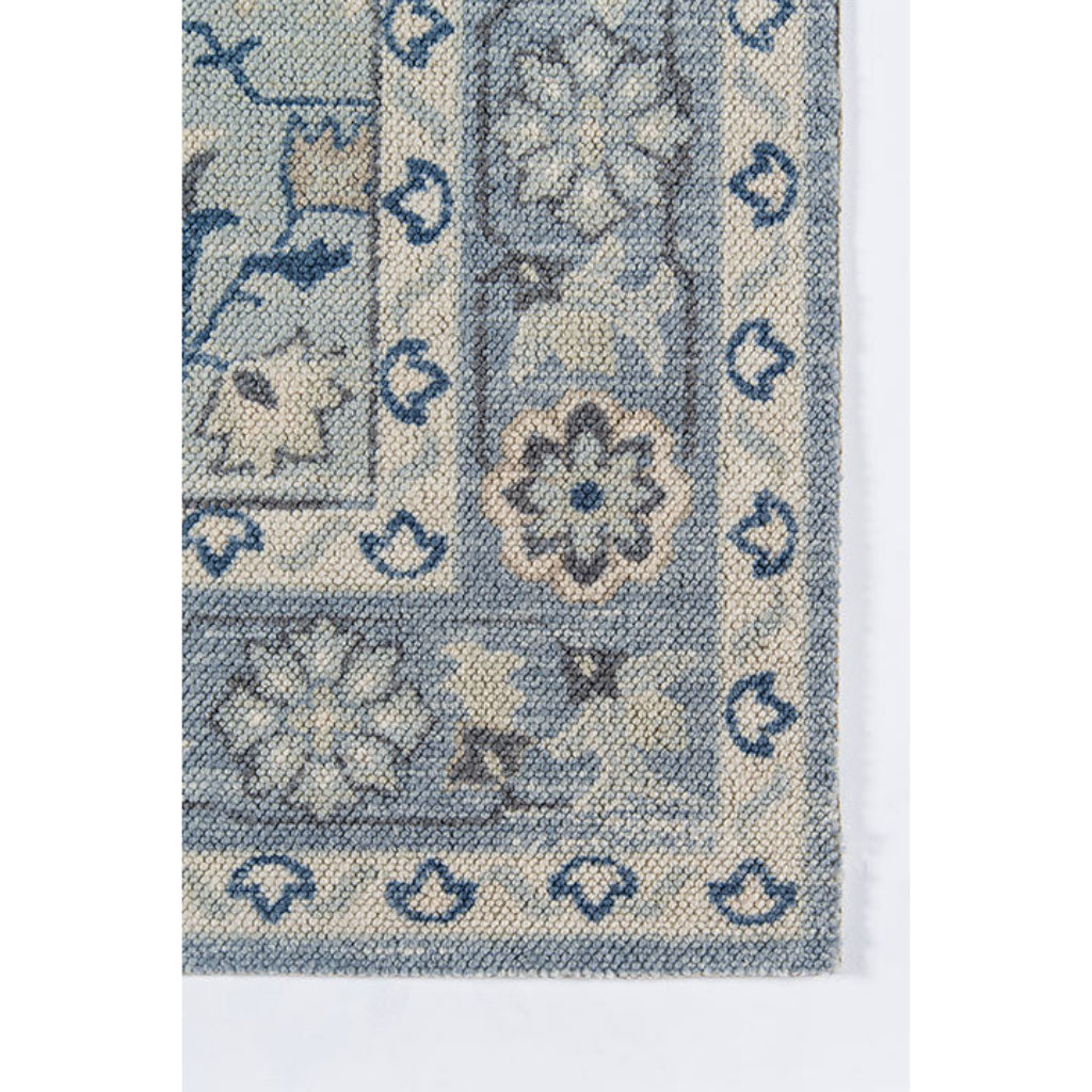 Momeni Anatolia ANA-9 Blue Indoor Rectangle Area Rug &amp; Runner - Elegant Machine Made Rug with Traditional Floral Design Made of High Quality Wool &amp; Nylon