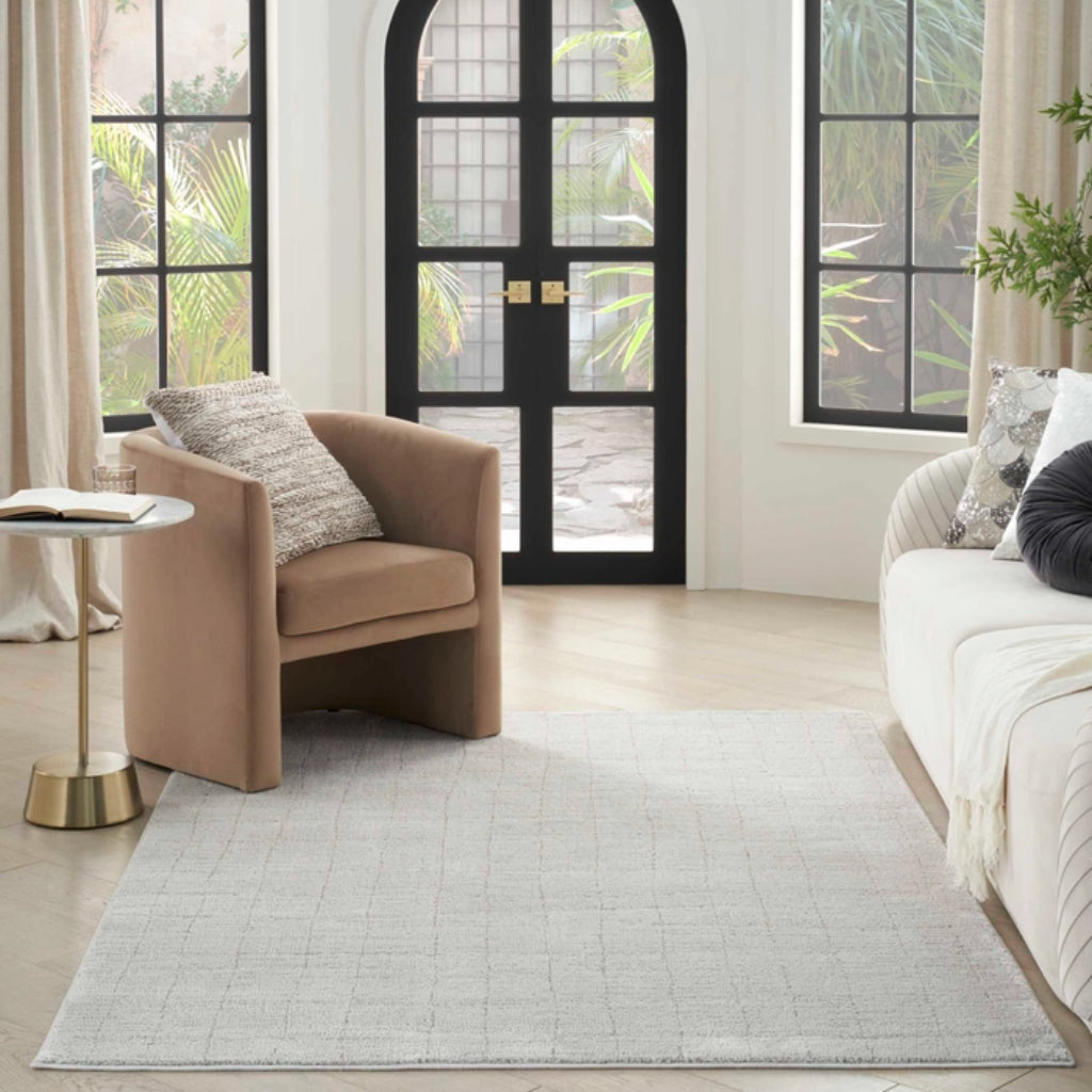 Nourison Home Andes AND04 Gray Rectangle Indoor Area Rug - Power Loomed Medium Pile Rug-