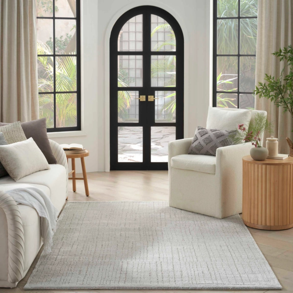 Nourison Home Andes AND06 Dark Gray Rectangle Indoor Area Rug - Power Loomed Medium Pile Rug