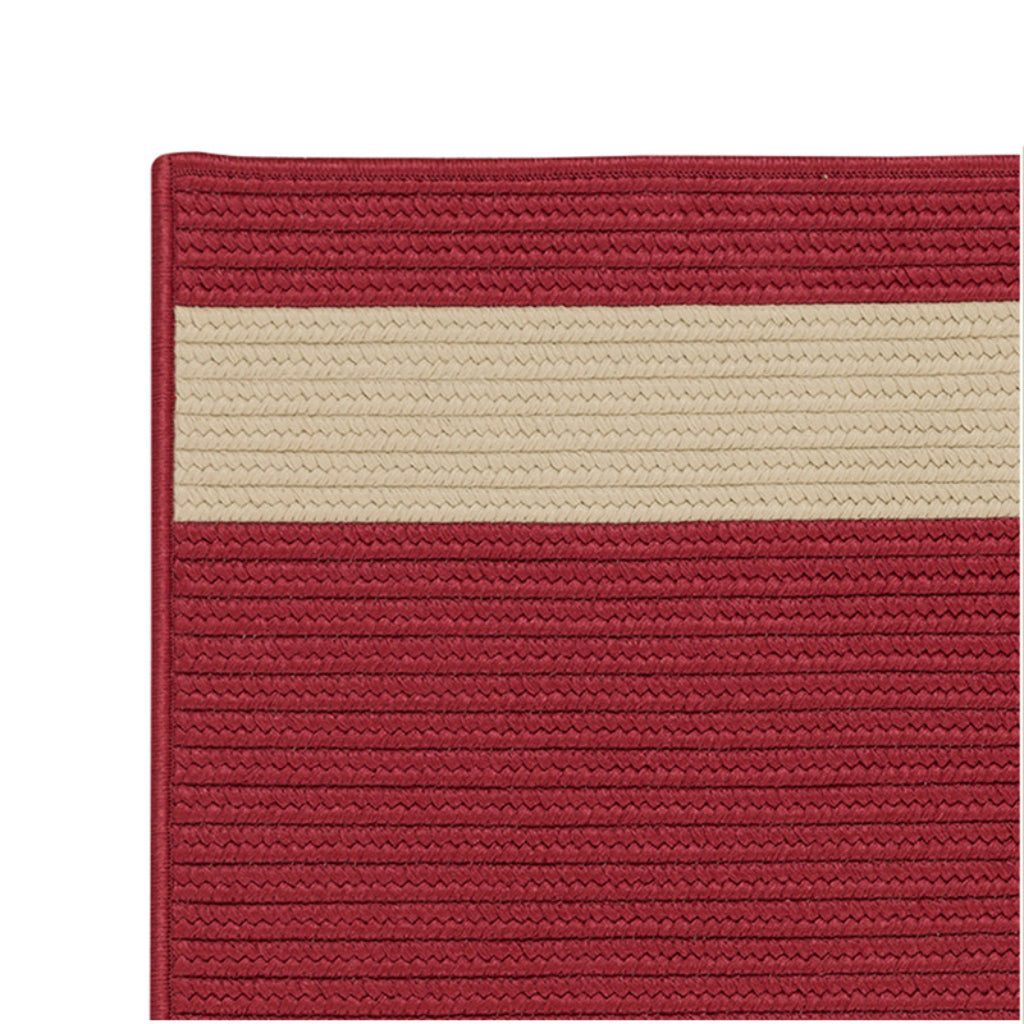 Colonial Mills Aurora Red Indoor / Outdoor Reversible Area Rug - Trendy Stain, Fade, &amp; Mildew Resistant Handmade Low Pile Rug