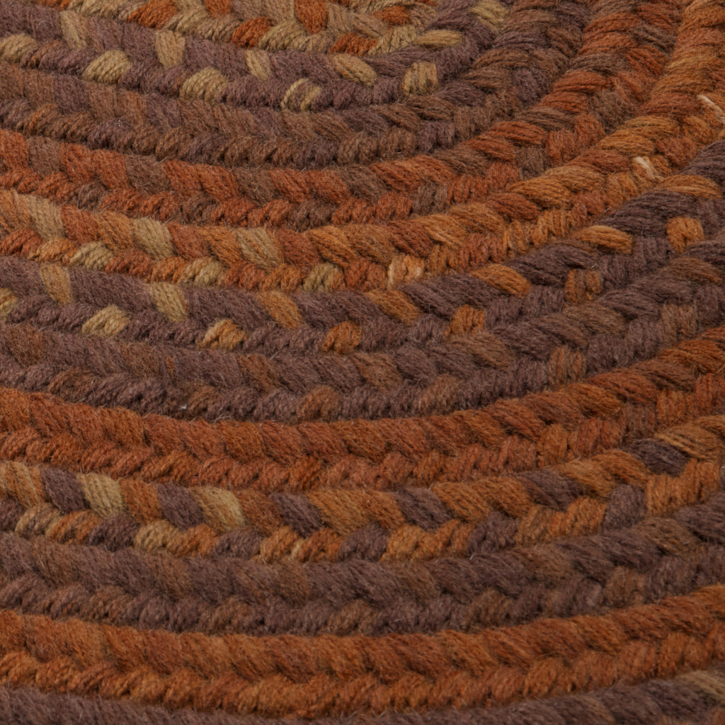 Colonial Mills Braided Wool Rust Oval Handmade Indoor Runner - Elegant Reversible Braided Runner Made of Wool