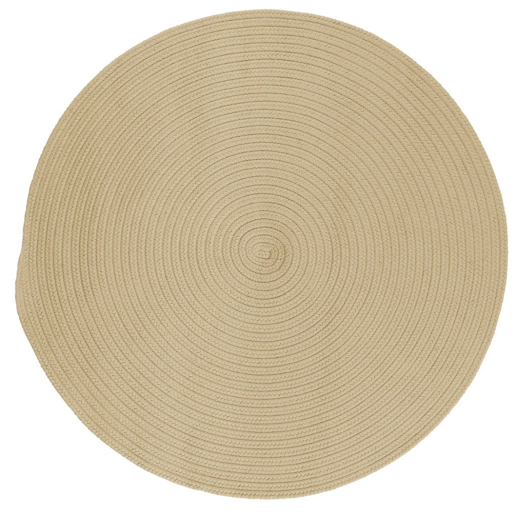 Colonial Mills Boca Raton Linen Handmade Round Area Rug - Vibrant Stain and Fade Resistant Braided Indoor / Outdoor Rug