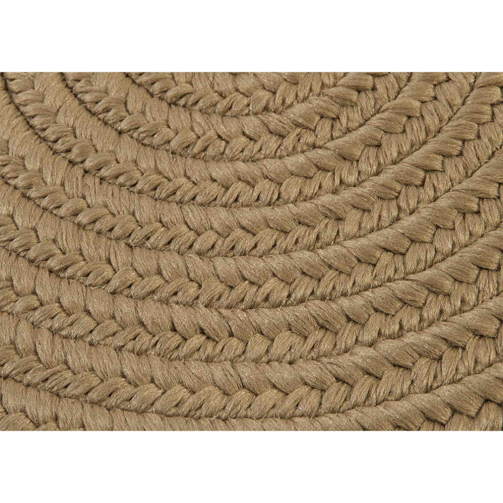 Colonial Mills Boca Raton Cafe Tostado Handmade Oval Area Rug - Elegant Stain and Fade Resistant Braided Indoor / Outdoor Rug