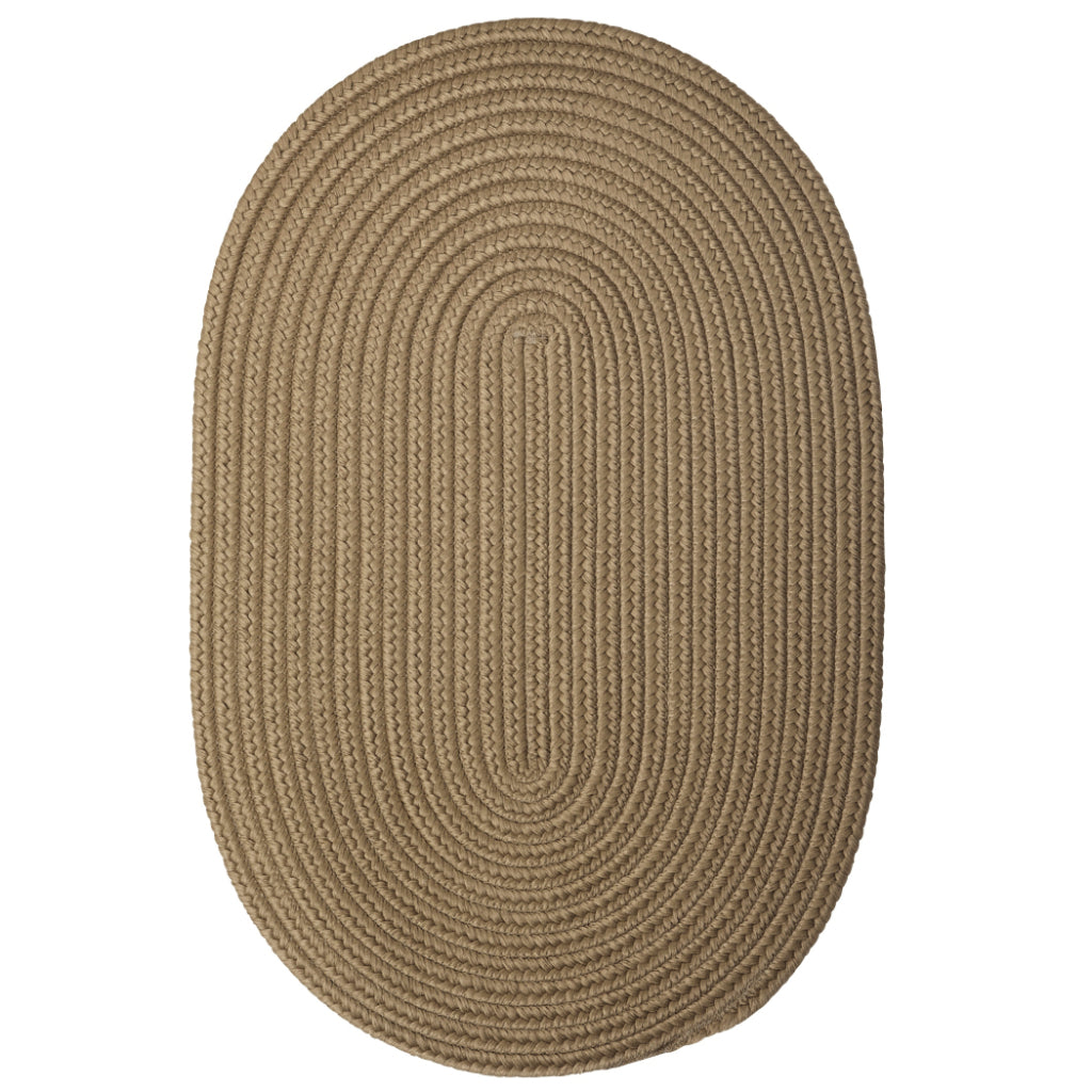 Colonial Mills Boca Raton Cafe Tostado Handmade Oval Area Rug - Elegant Stain and Fade Resistant Braided Indoor / Outdoor Rug