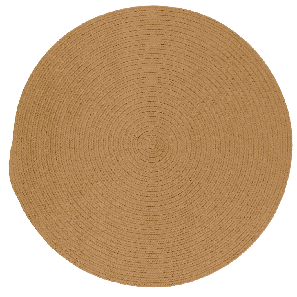 Colonial Mills Boca Raton Topaz Handmade Round Area Rug - Vibrant Stain and Fade Resistant Braided Indoor / Outdoor Rug