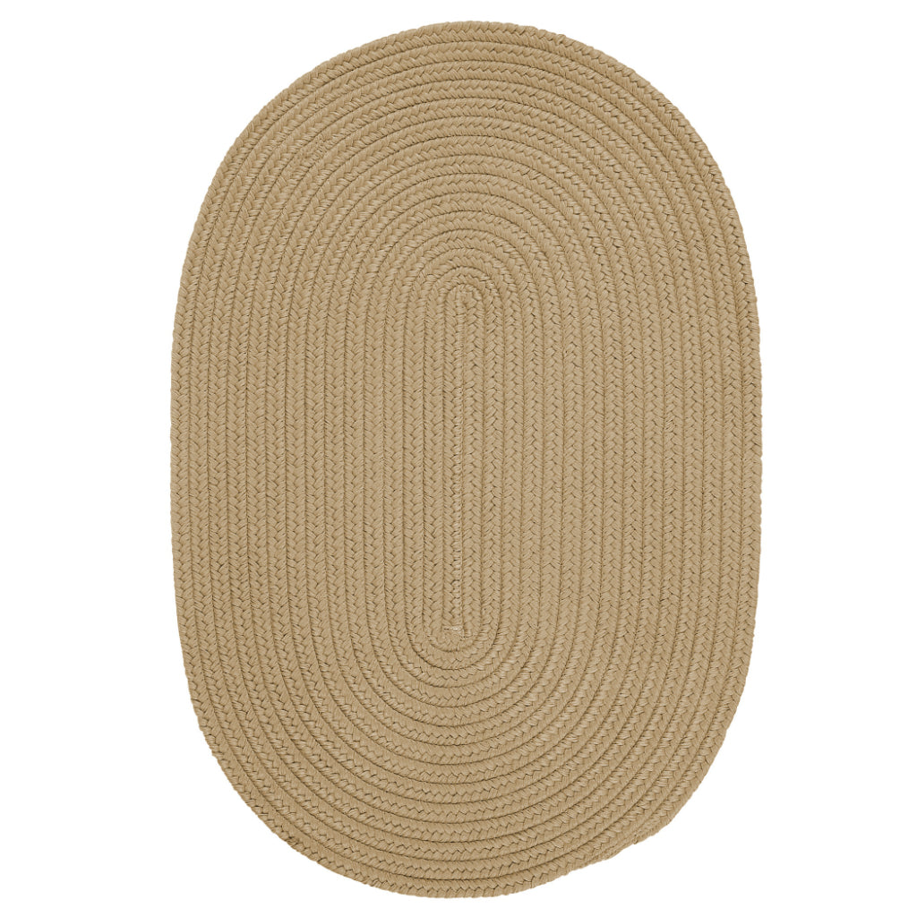 Colonial Mills Boca Raton Cuban Sand Handmade Oval Area Rug - Trendy Stain and Fade Resistant Braided Indoor / Outdoor Rug