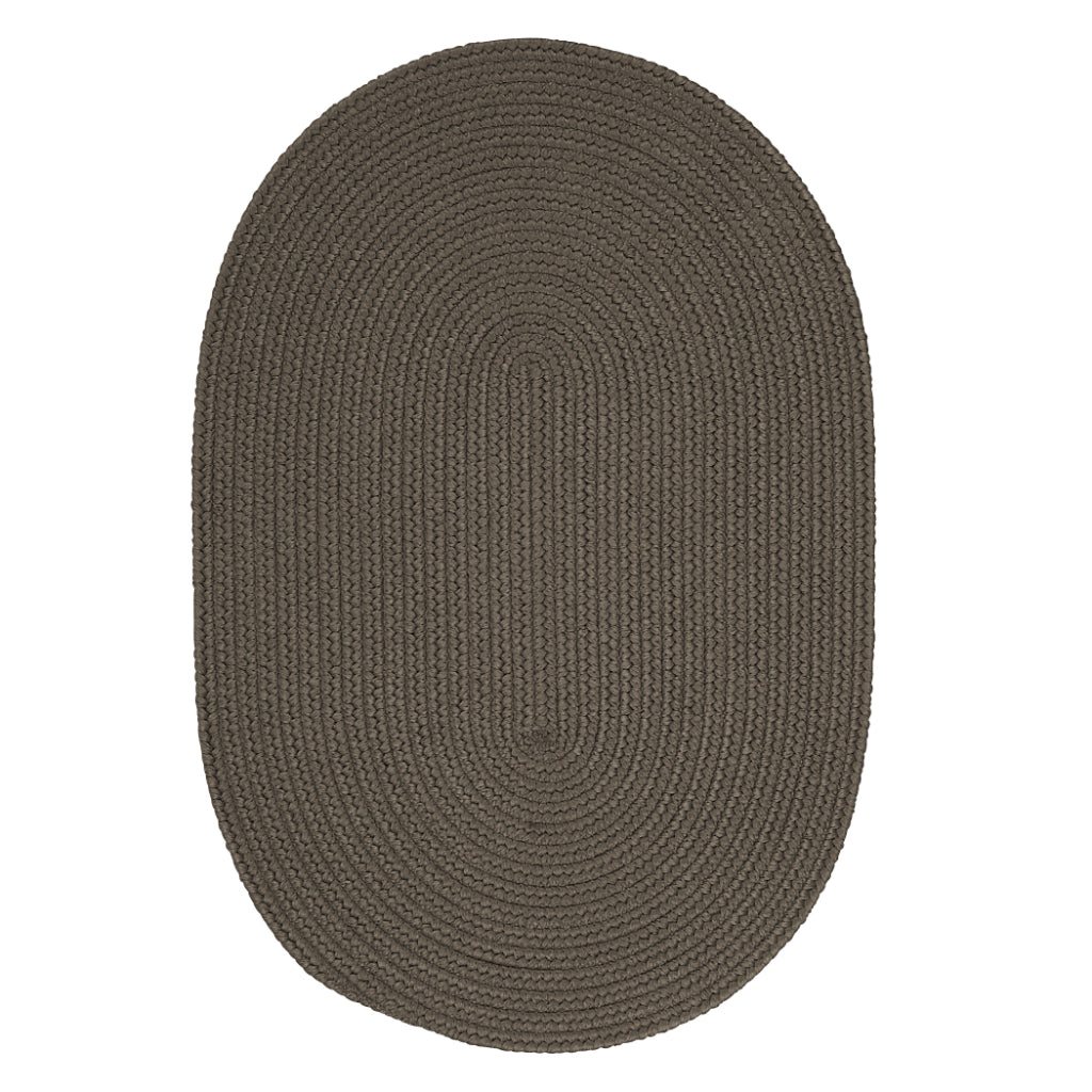 Colonial Mills Boca Raton Gray Handmade Oval Area Rug - Elegant Stain and Fade Resistant Braided Indoor / Outdoor Rug