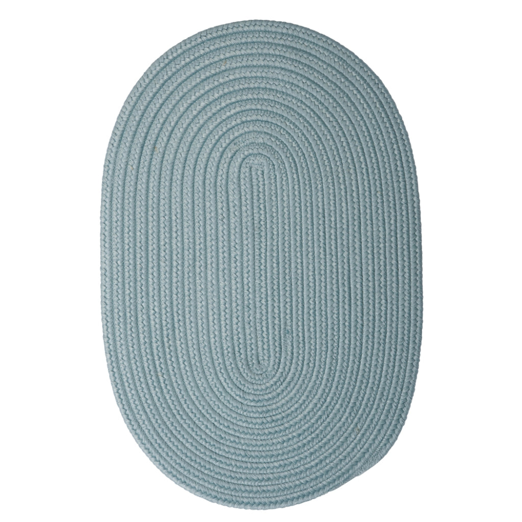 Colonial Mills Boca Raton Federal Blue Handmade Oval Area Rug - Trendy Stain and Fade Resistant Braided Indoor / Outdoor Rug