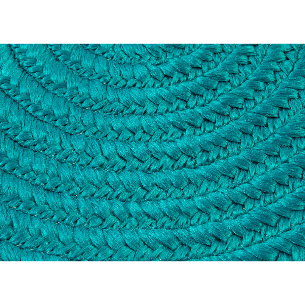 Colonial Mills Boca Raton Turquoise Handmade Oval Area Rug - Vibrant Stain and Fade Resistant Braided Indoor / Outdoor Rug