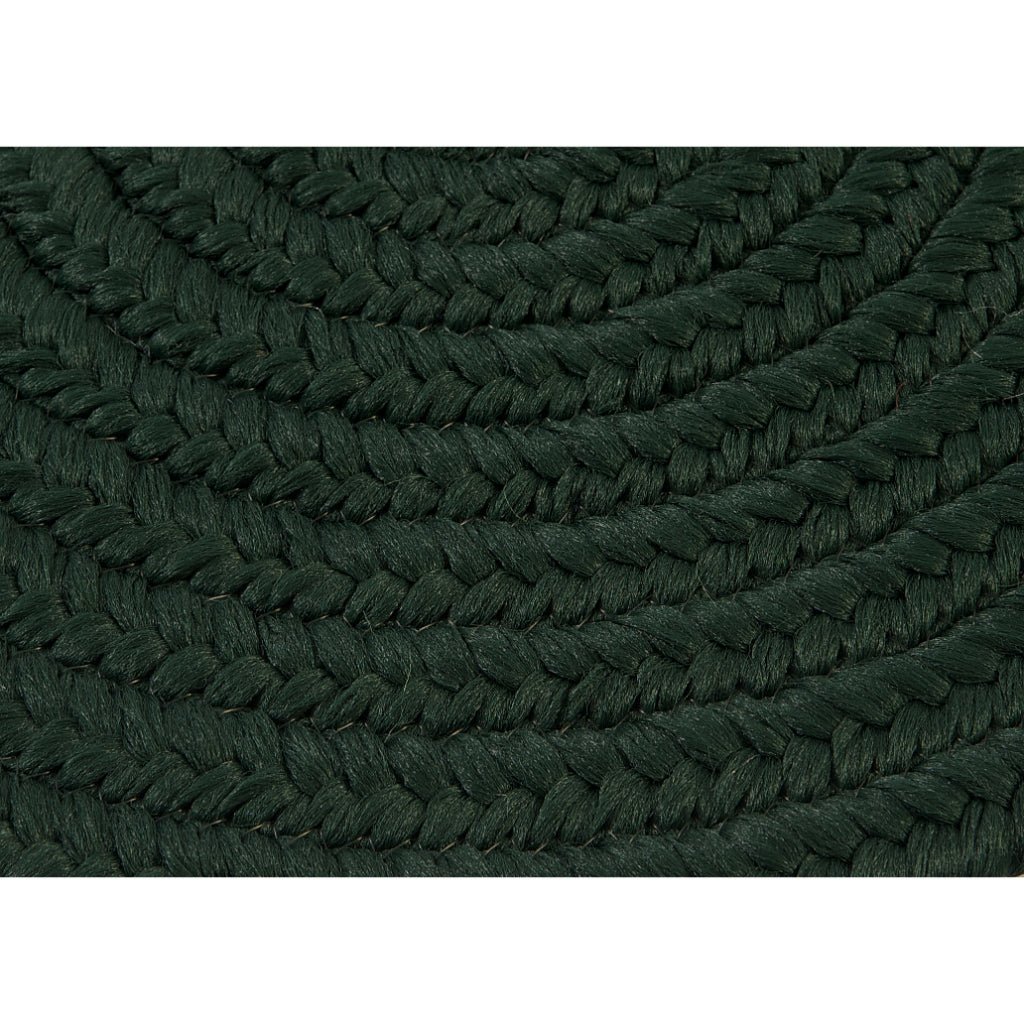 Colonial Mills Boca Raton Dark Green Handmade Oval Area Rug - Vibrant Stain and Fade Resistant Braided Indoor / Outdoor Rug