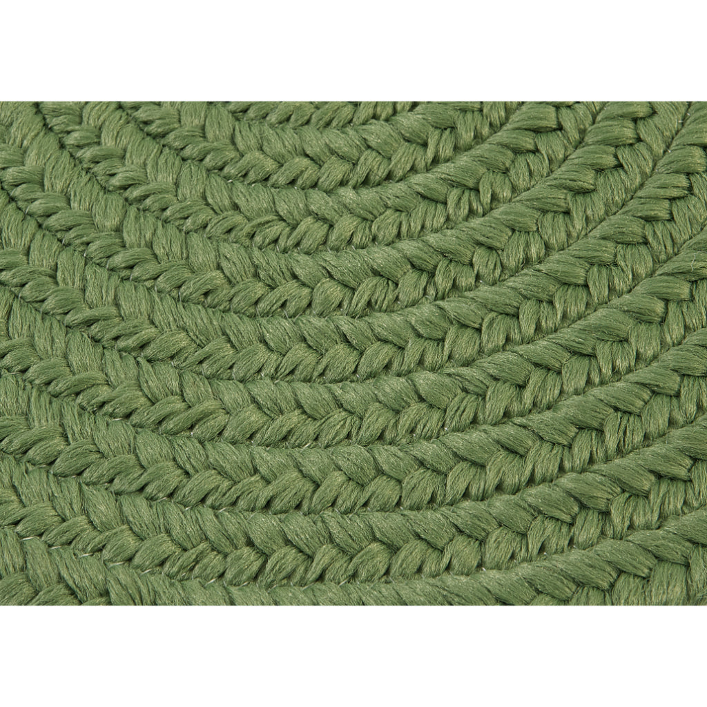 Colonial Mills Boca Raton Moss Green Handmade Oval Area Rug - Elegant Stain and Fade Resistant Braided Indoor / Outdoor Rug