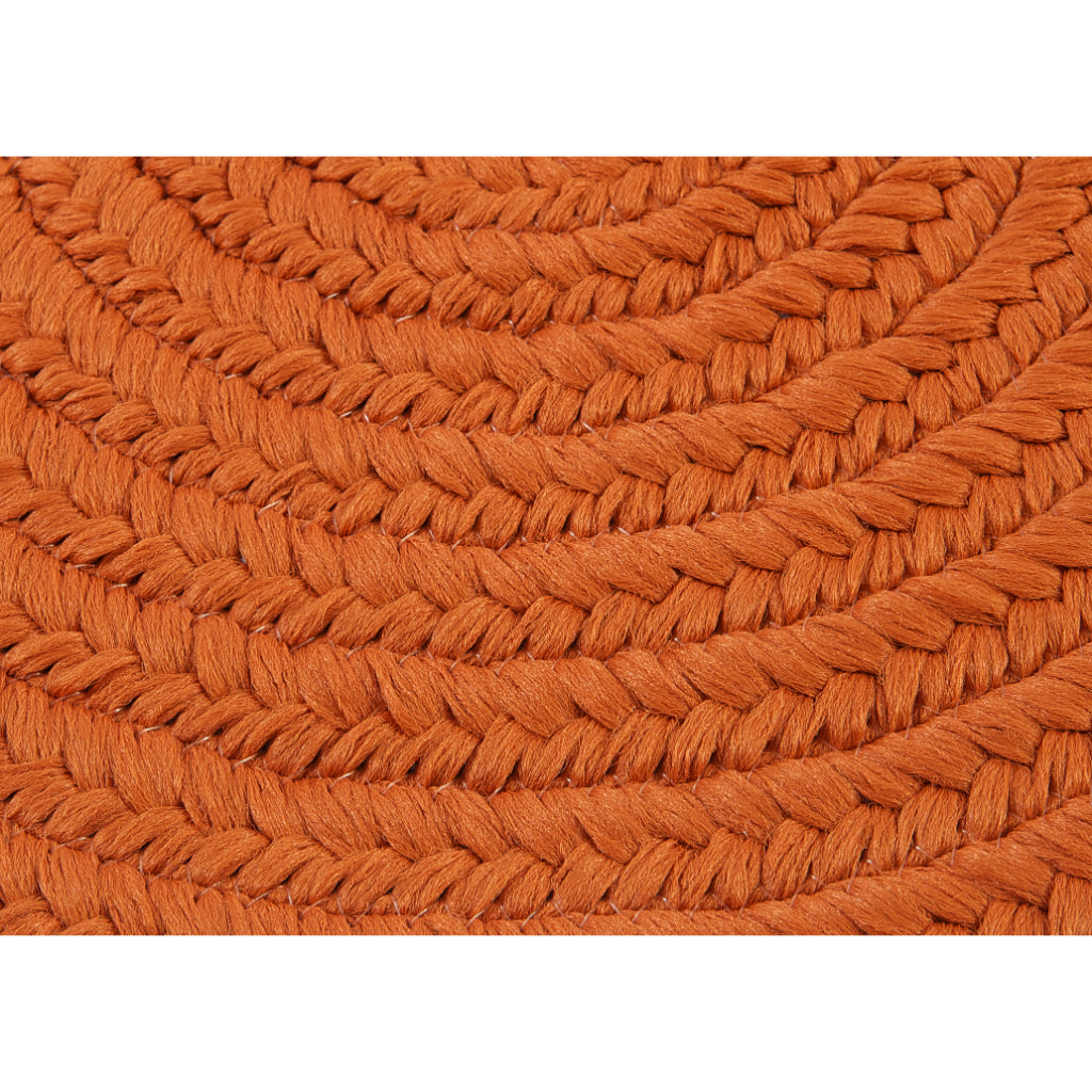 Colonial Mills Boca Raton Rust Handmade Oval Area Rug - Trendy Stain and Fade Resistant Braided Indoor / Outdoor Rug