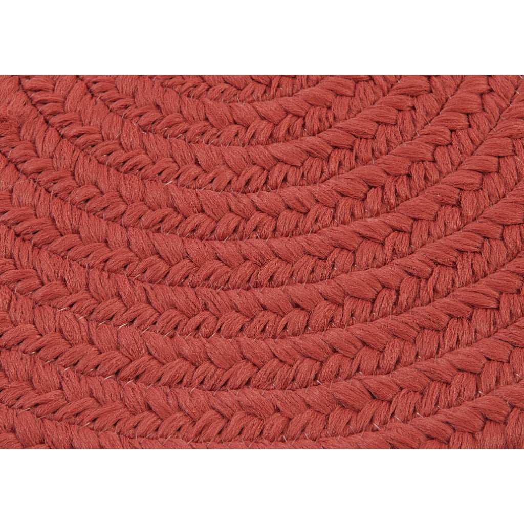 Colonial Mills Boca Raton Terracotta Handmade Oval Area Rug - Elegant Stain and Fade Resistant Braided Indoor / Outdoor Rug