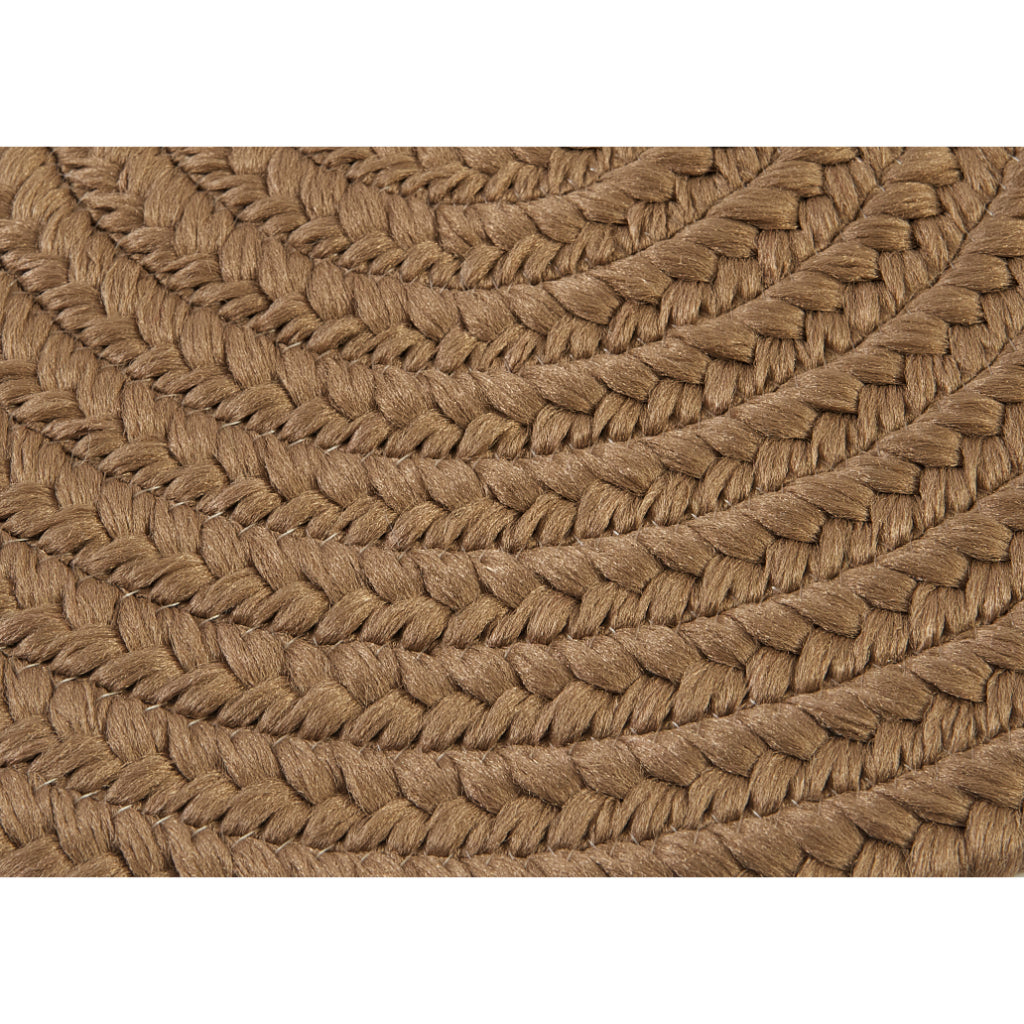 Colonial Mills Boca Raton Cashew Handmade Oval Area Rug - Trendy Stain and Fade Resistant Braided Indoor / Outdoor Rug