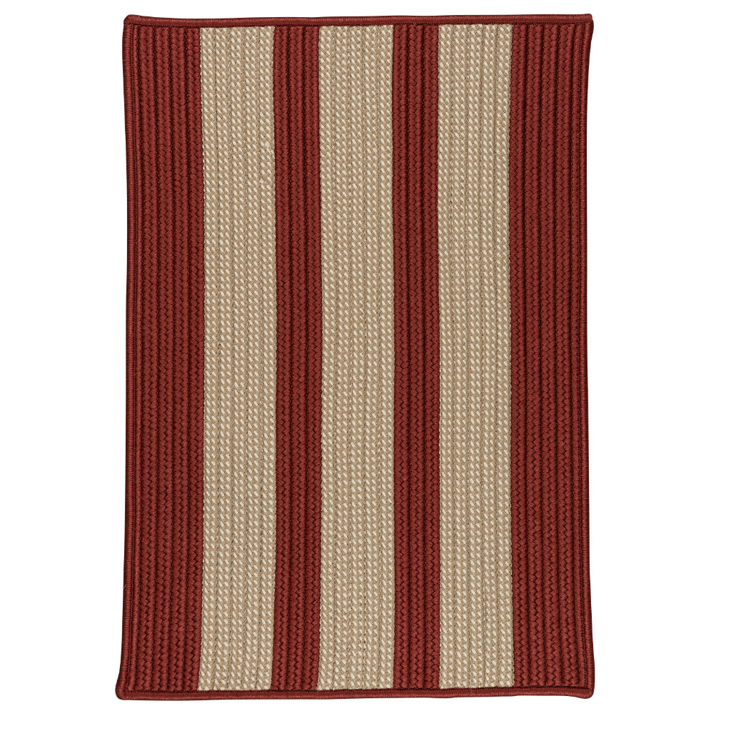 Colonial Mills Boat House Rust Red Handmade Indoor / Outdoor Area Rug - Vibrant Stain &amp; Fade Resistant Rectangle / Square Rug