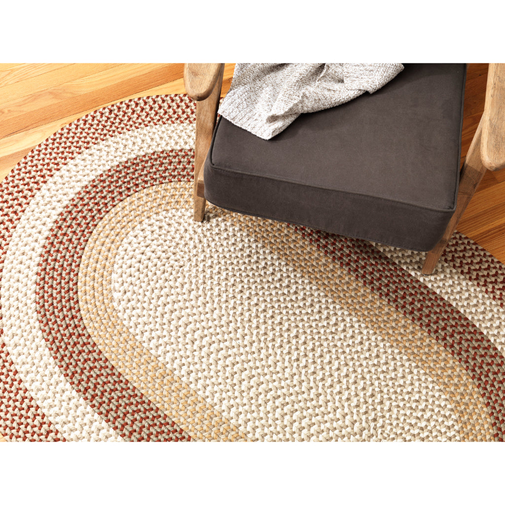 Colonial Mills Burmingham Red Barron Handmade Indoor / Outdoor Oval Area Rug - Elegant Stain &amp; Fade Resistant Low Pile Rug