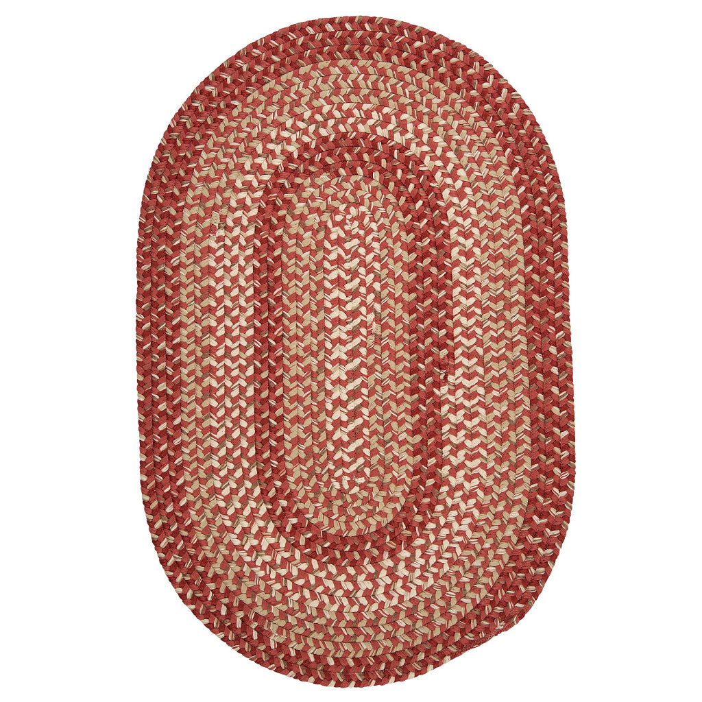 Colonial Mills Braxton Red Oval / Round Indoor / Outdoor Area Rug - Handmade Stain &amp; Fade Resistant Rug