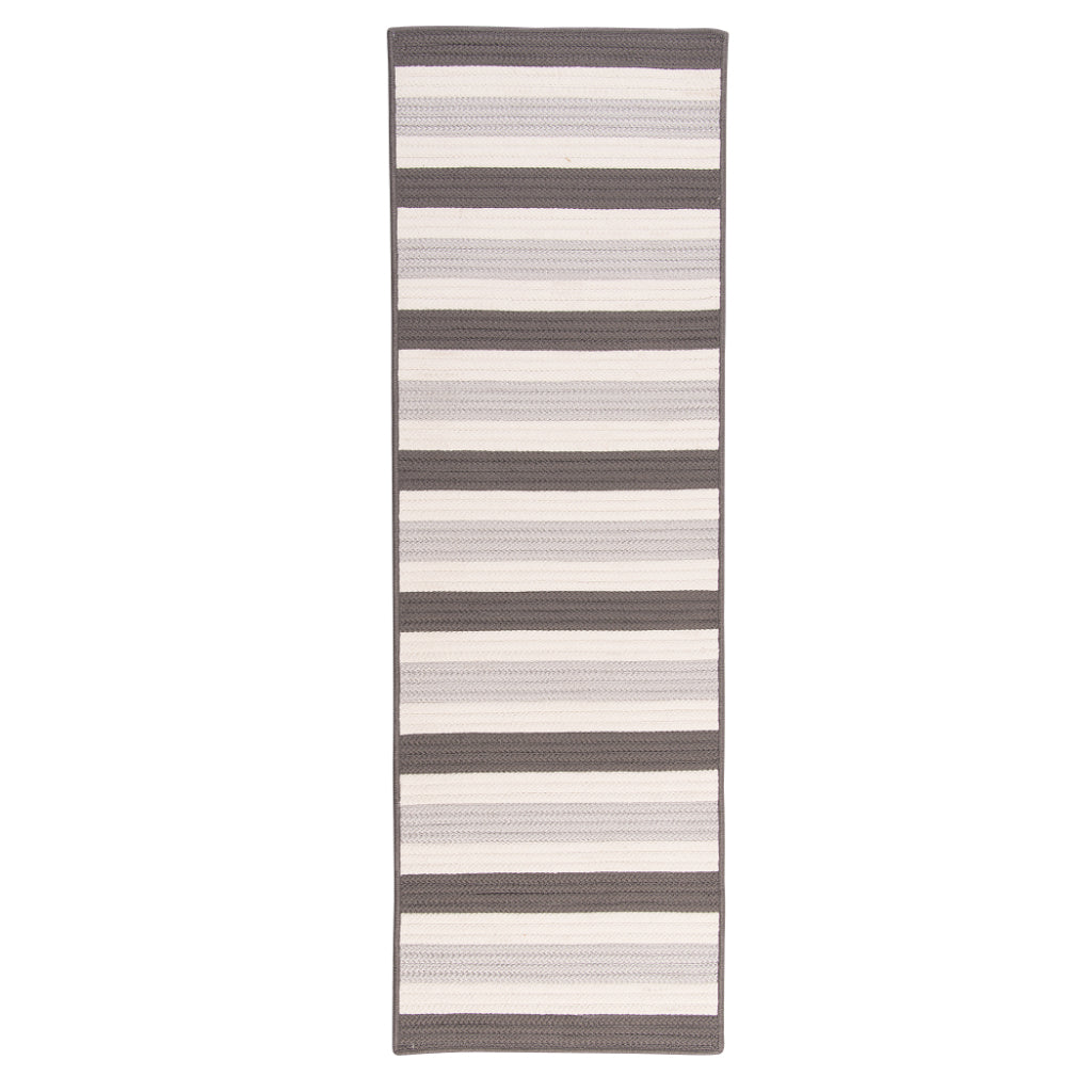 Colonial Mills Bayamo Gray Handmade Reversible Runner - Durable Stain &amp; Fade Resistant Low Pile Indoor / Outdoor Runner