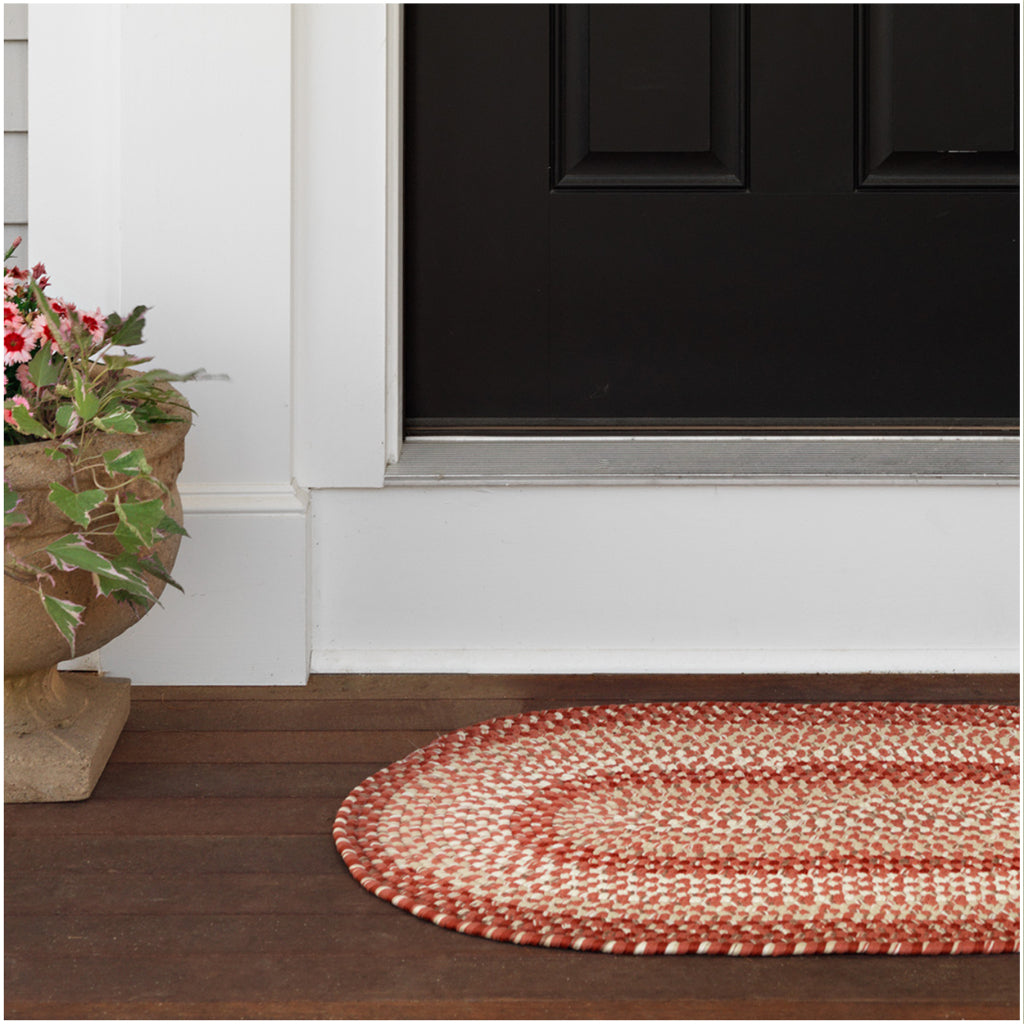 Colonial Mills Braxton Red Oval / Round Indoor / Outdoor Area Rug - Handmade Stain &amp; Fade Resistant Rug