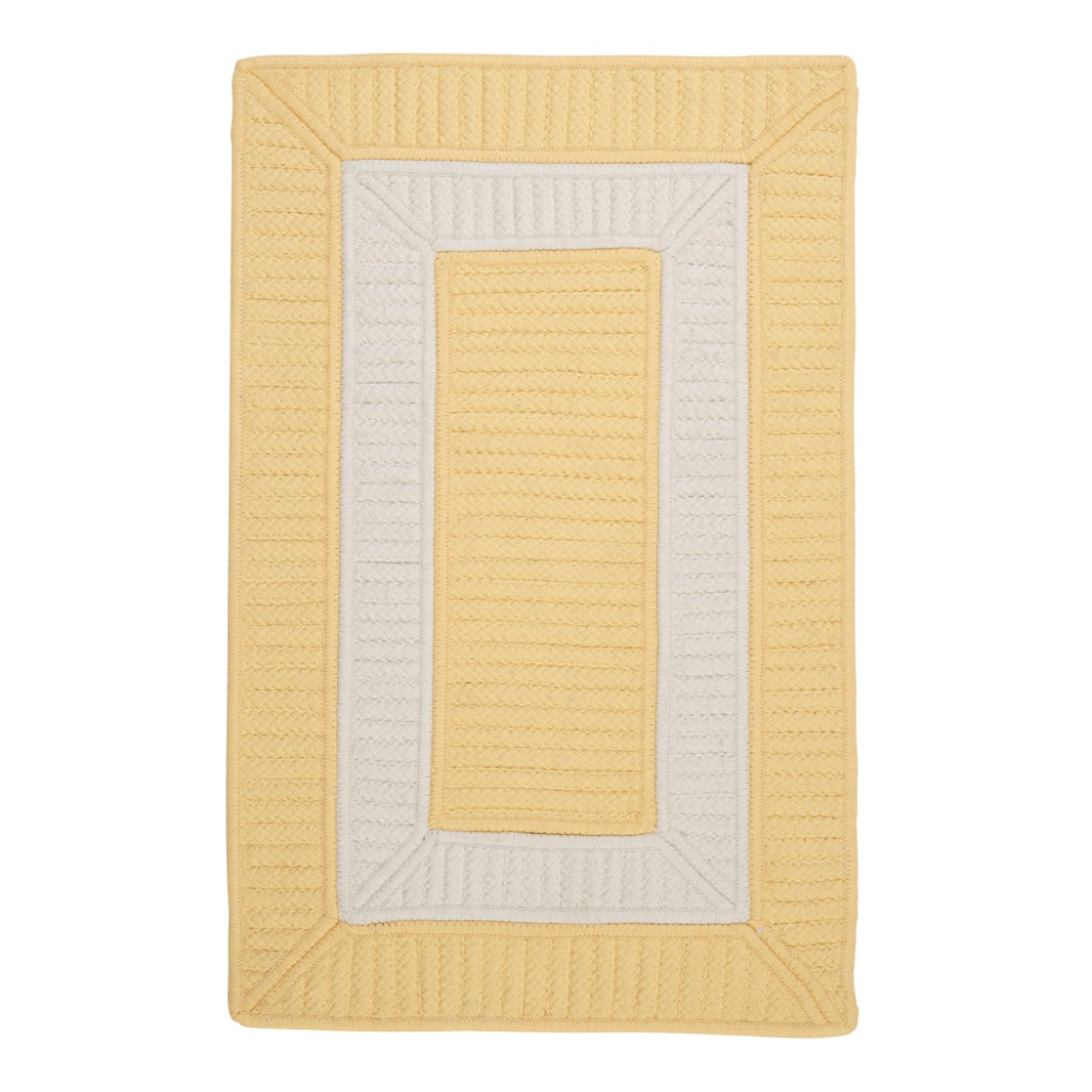 Colonial Mills Rope Walk Yellow Rectangle Area Rug - Stain &amp; Fade Resistant Indoor / Outdoor Handmade Rug