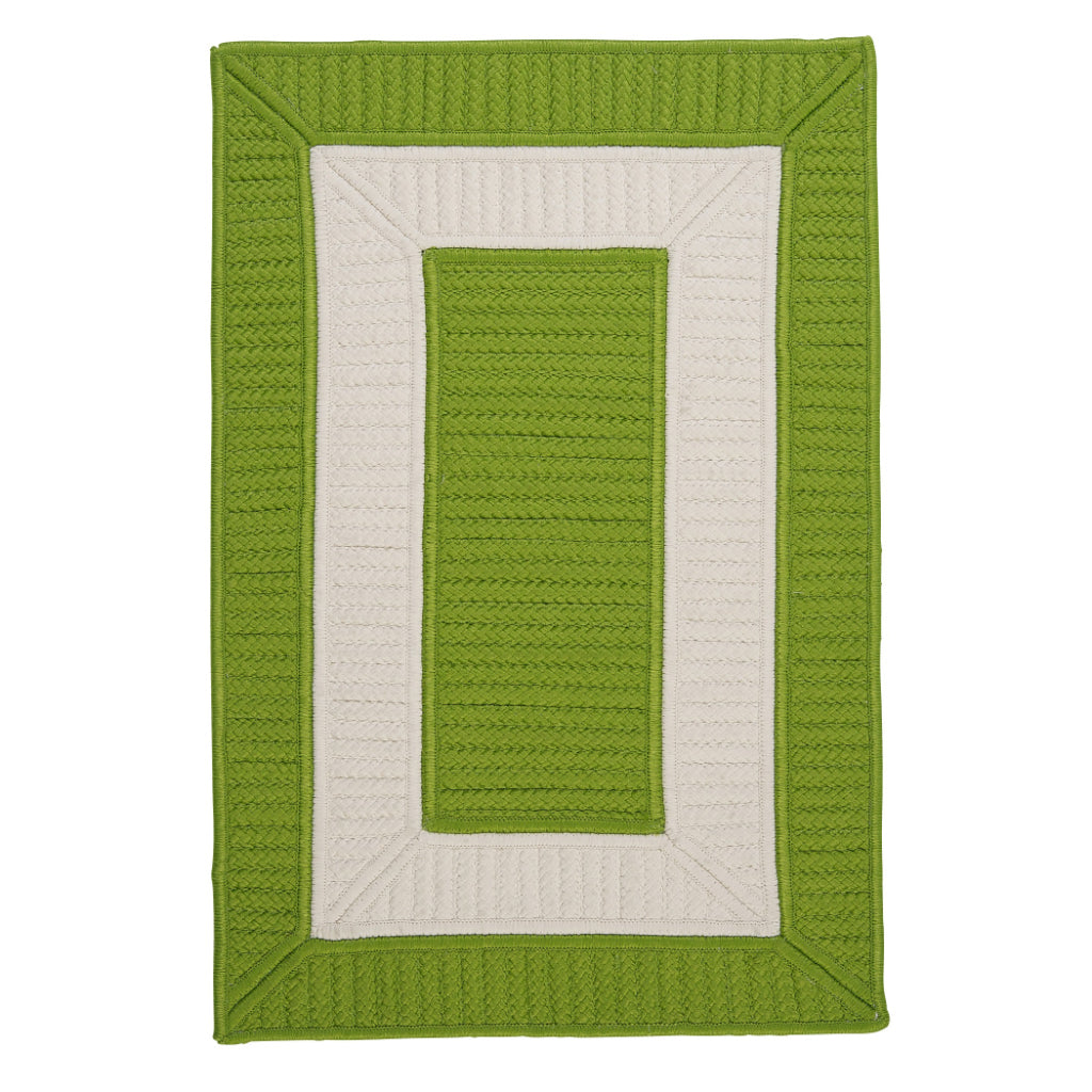 Colonial Mills Rope Walk Bright Green Rectangle Area Rug - Stain &amp; Fade Resistant Indoor / Outdoor Handmade Rug