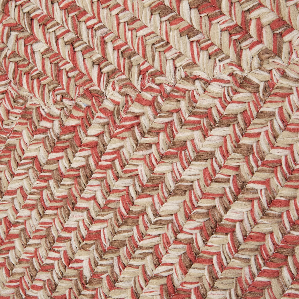Colonial Mills Corsica Multicolor Indoor / Outdoor Square Area Rug - Stain &amp; Fade Resistant Rug with Brown &amp; Red Braided Design
