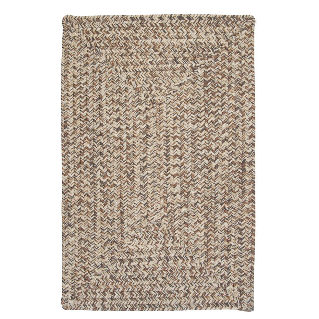 Colonial Mills Corsica Two-Color Indoor / Outdoor Rectangle Area Rug - Stain &amp; Fade Resistant Rug with Brown &amp; Gray Braided Design
