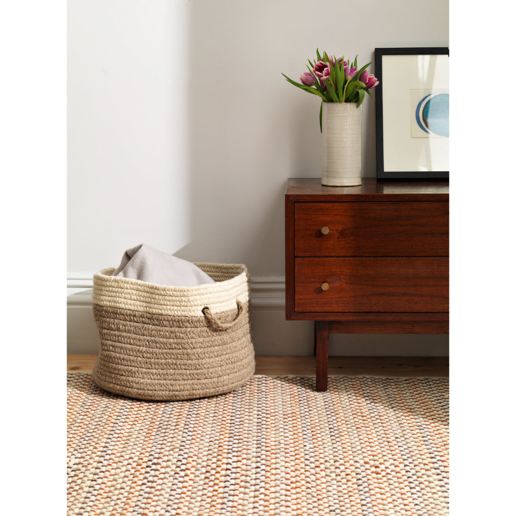 Colonial Mills Chapman Wool Multicolor Indoor Rectangle Area Rug - Trendy &amp; Reversible Rug with Brown &amp; Orange Accent