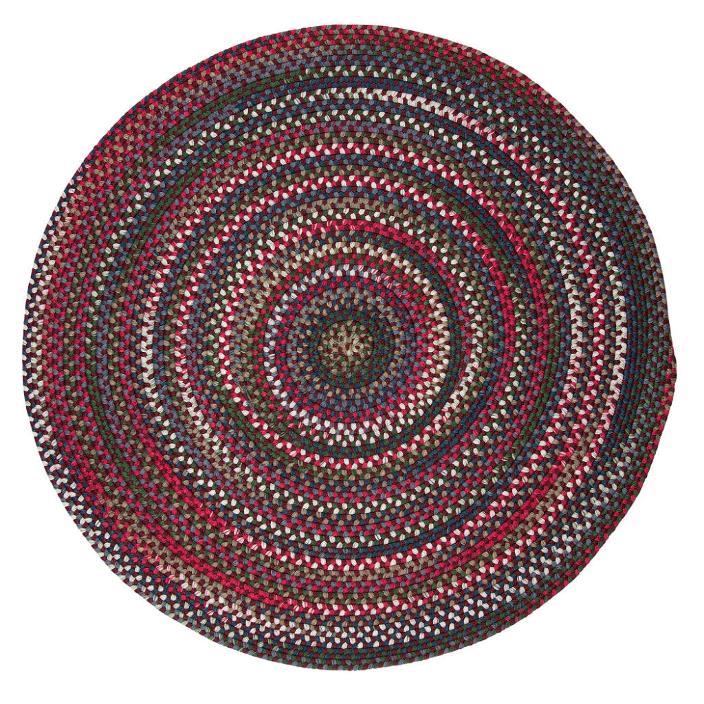 Colonial Mills Chestnut Knoll Amber Rose Indoor Round Area Rug - Stylish Handmade Reversible Rug with Multicolor Braided Design