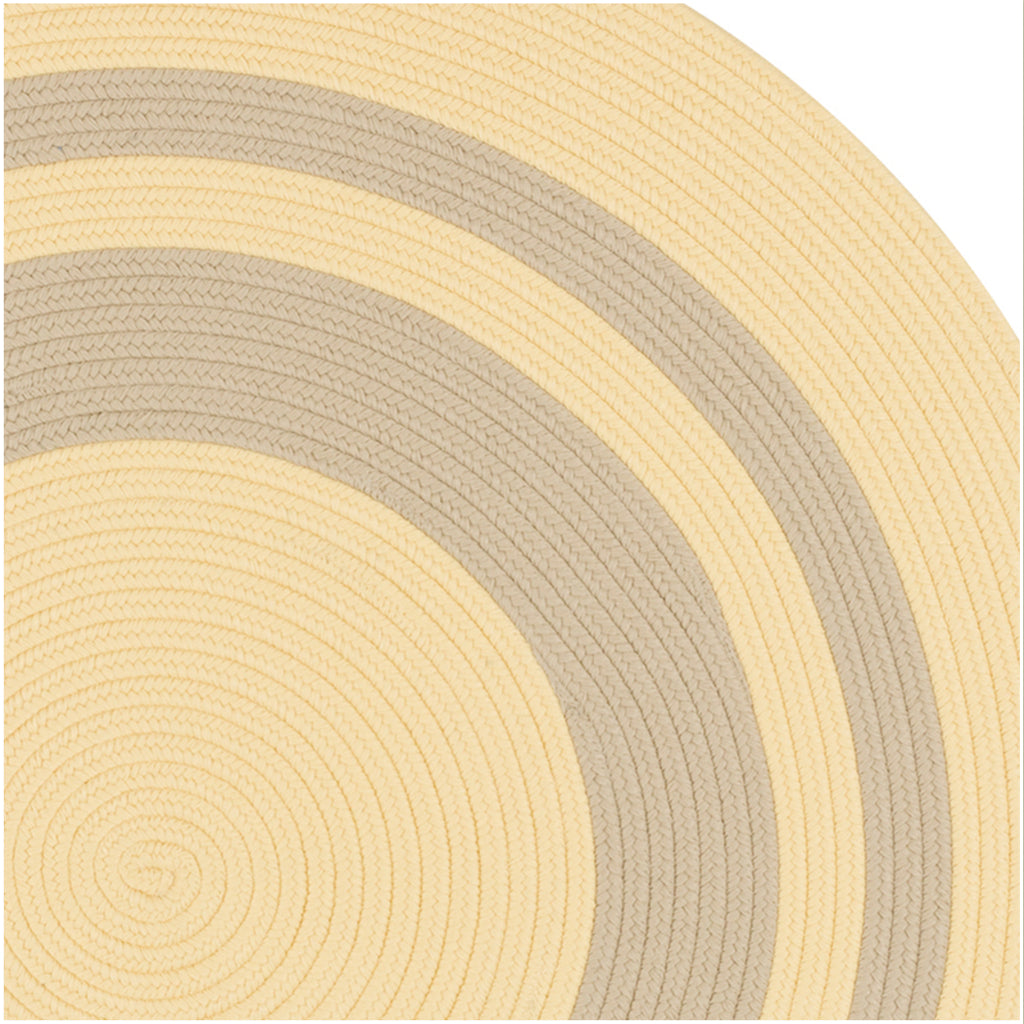 Colonial Mills Coronado Round Yellow Indoor / Outdoor Reversible Area Rug - Stylish Stain &amp; Fade Resistant Handmade Rug