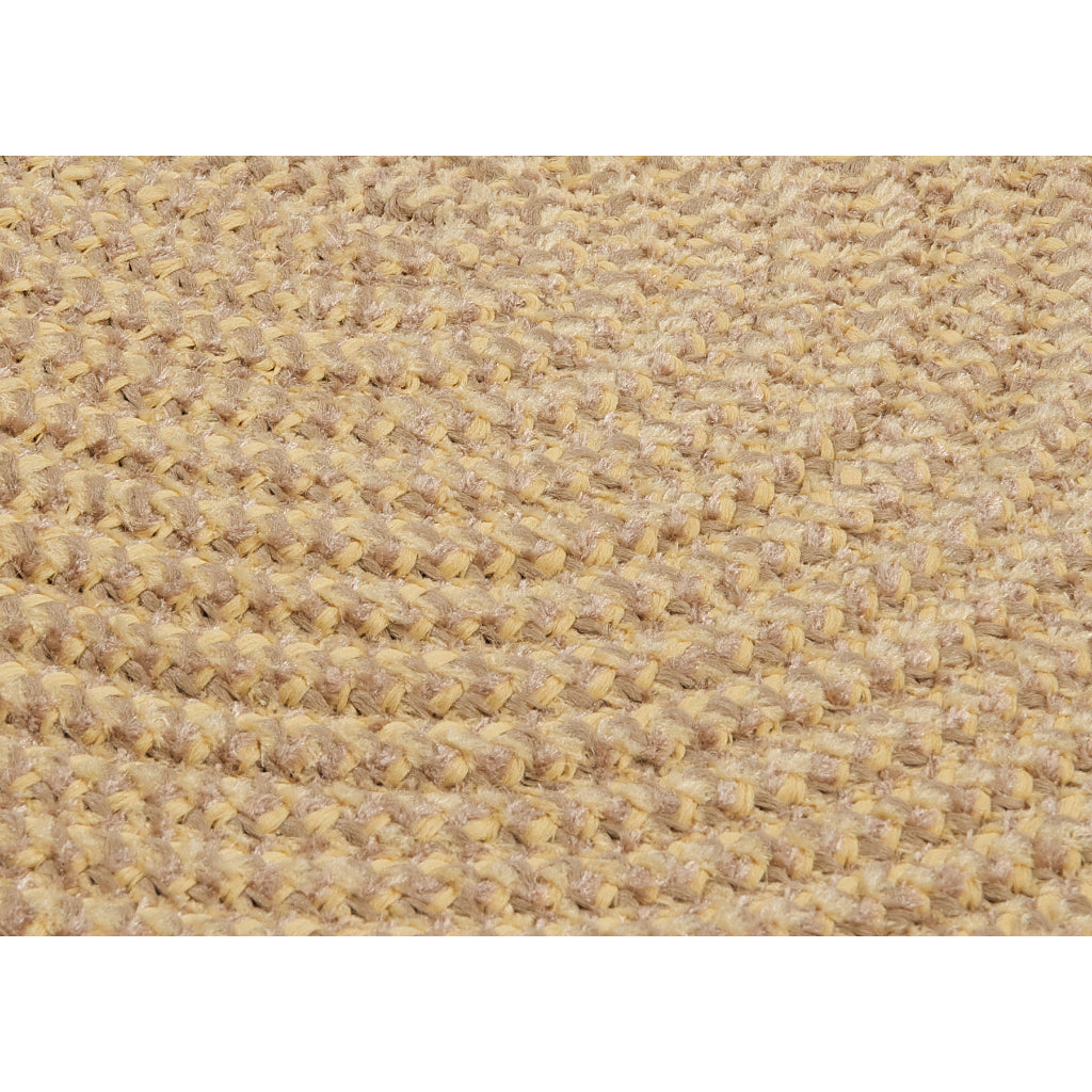 Colonial Mills Softex Check Two-Color Oval Indoor Area Rug - Vibrant Reversible Handmade Rug with Yellow &amp; Brown Accent