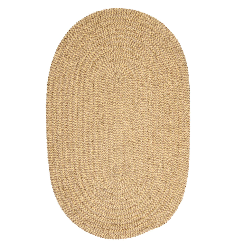 Colonial Mills Softex Check Two-Color Oval Indoor Area Rug - Vibrant Reversible Handmade Rug with Yellow &amp; Brown Accent