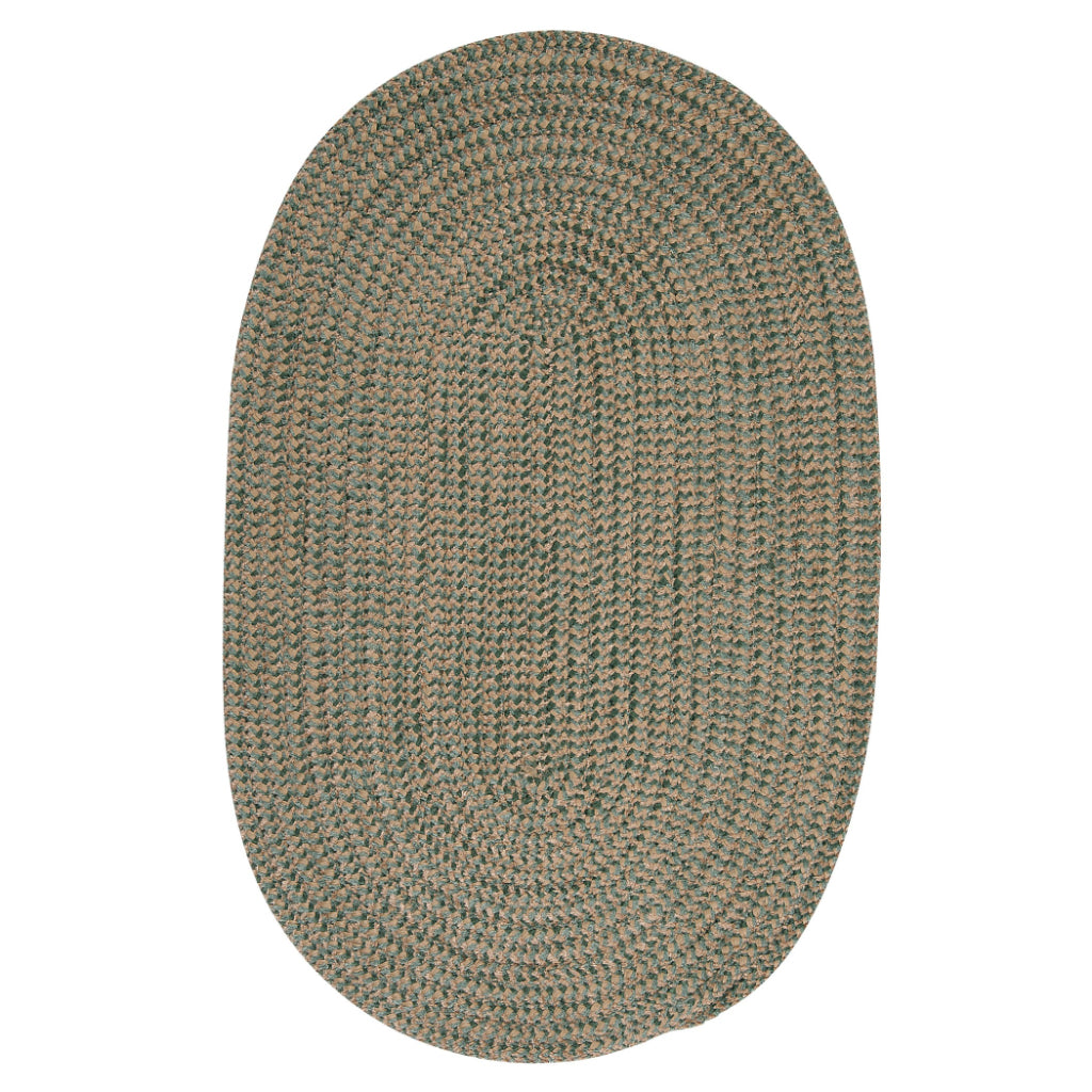 Colonial Mills Softex Check Two-Color Check Oval Indoor Area Rug - Trendy Reversible Handmade Rug with Dark Green &amp; Brown Accent