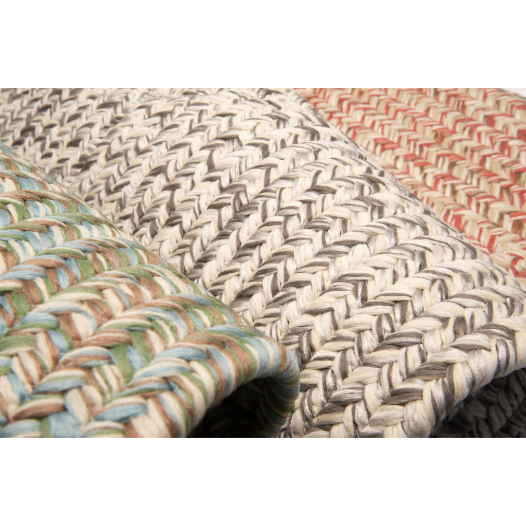 Colonial Mills Corsica Multicolor Indoor / Outdoor Square Area Rug - Stain &amp; Fade Resistant Rug with Brown &amp; Red Braided Design